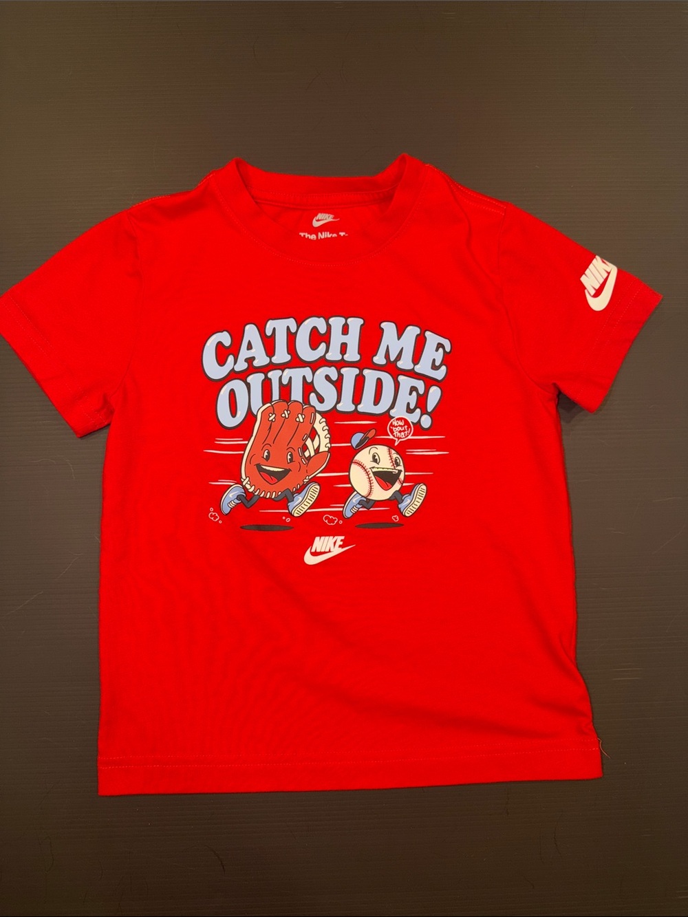 Nike Red 'Catch Me Outside' Graphic Tee